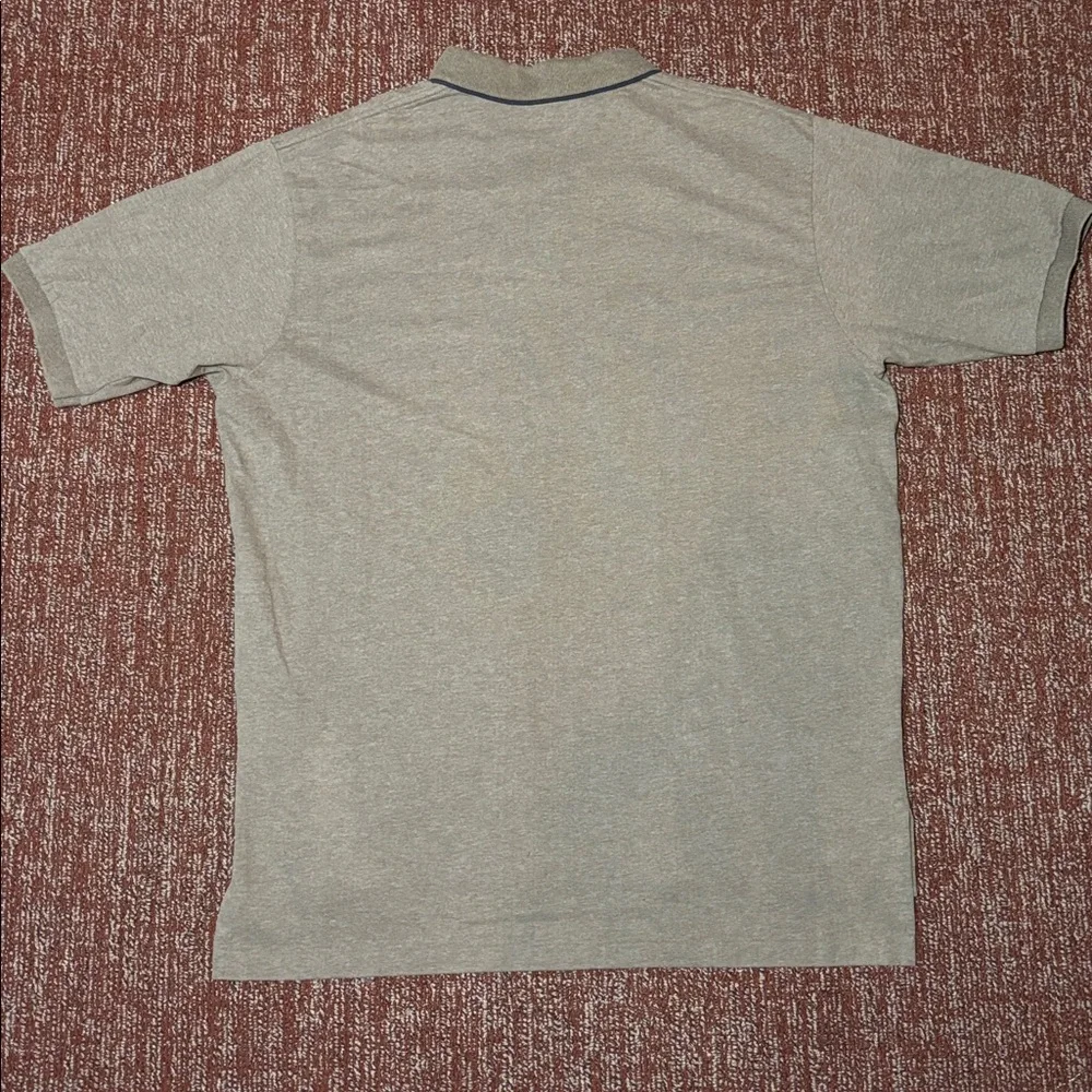 Vintage polo byRalph Lauren Grayish green Polo with Navy Trim short sleeve XXL